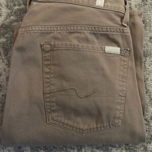 7 For All Mankind Men's Tan Jeans